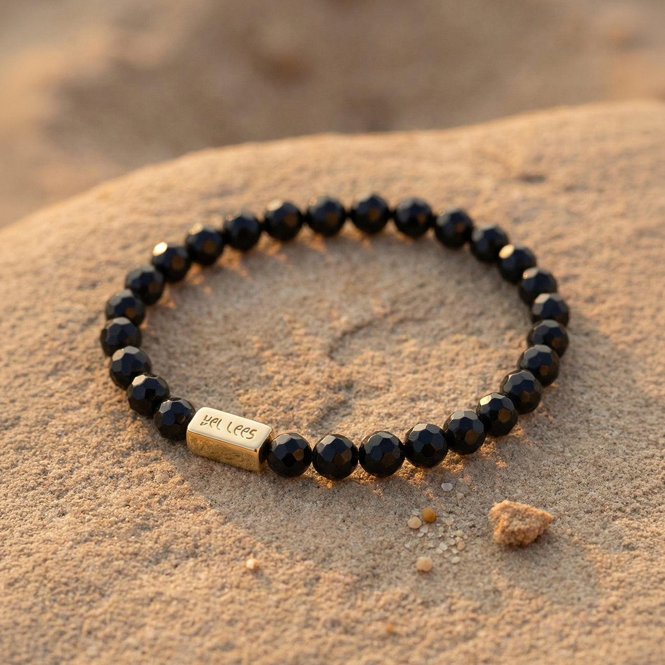 Bransoletka z Czarnym Turmalinem i miejscem na charms – Srebro 925