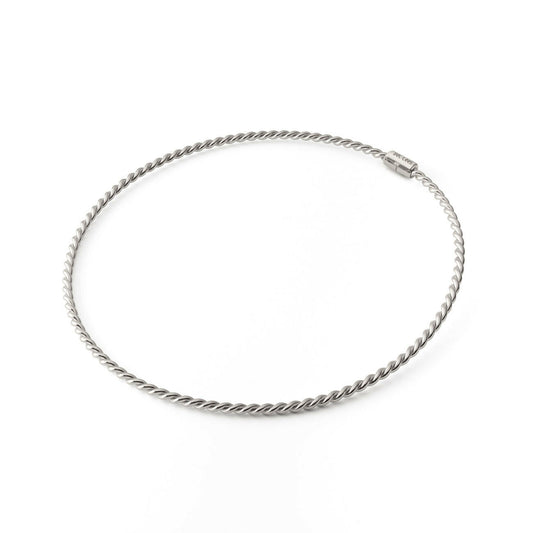 Miedziany naszyjnik tensorowy w kolorze srebrnym - Królewski.