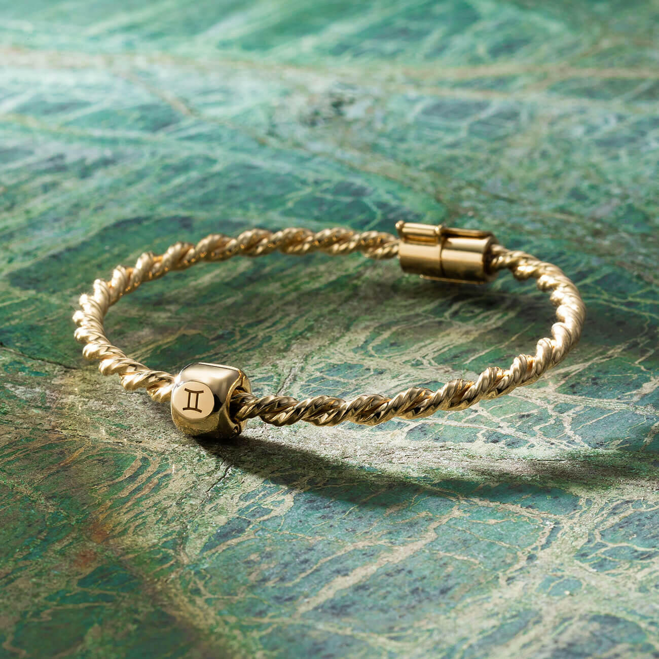 Złota bransoletka tensorowa - Amulet ochronny ze złota próby 585 - Królewski.