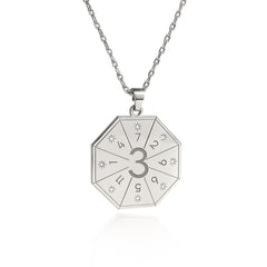 Naszyjnik z wisiorkiem Artysty (3) w kolorze srebrnym – Pieczęć Ekspresji