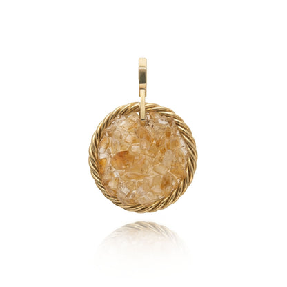 Amulet tensorowy z Cytrynem – Mosiądz pozłacany
