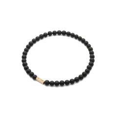 Bransoletka z kamieniami - Turmalin Matowy 4mm