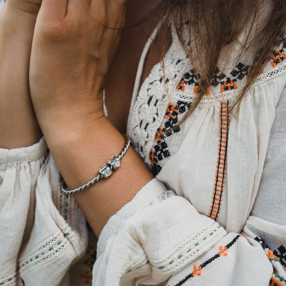 Farmecul cu runa Algiz (ᛉ) Argint - amuleta de protecție și intuiție - alamă