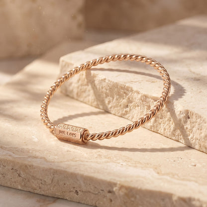 Miedziana pozłacana bransoletka tensorowa Quantum – Kubit Królewski (144 MHz)