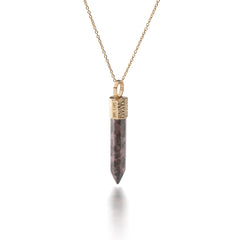 Naszyjnik z Rodonitem – Srebro 925 pozłacane