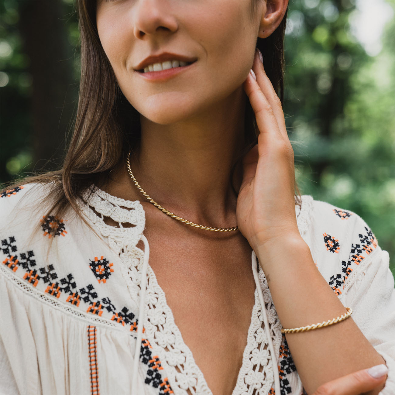 Colier tensorizat de cupru în aur - Kubit Missing (177 MHz)