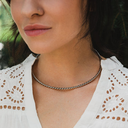 Colier de tensor de cupru argintiu - Kubit Koniewski (144 MHz)