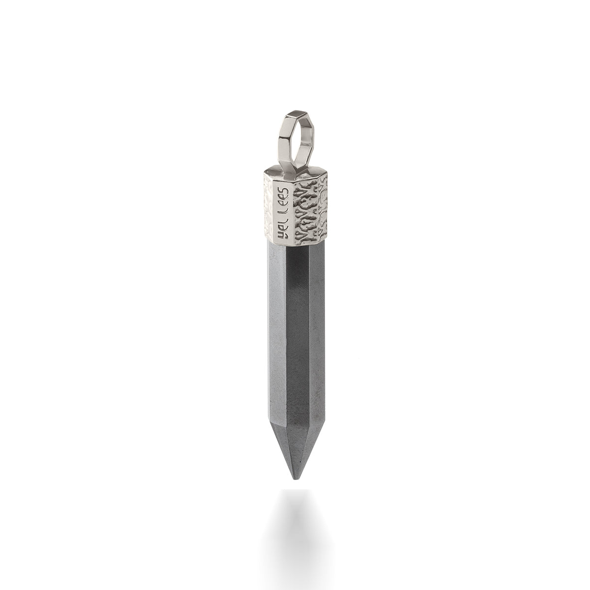 Colier cu hematită – argint 925 placat cu platină