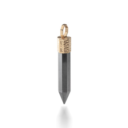 Colier cu hematit – argint 925 placat cu aur