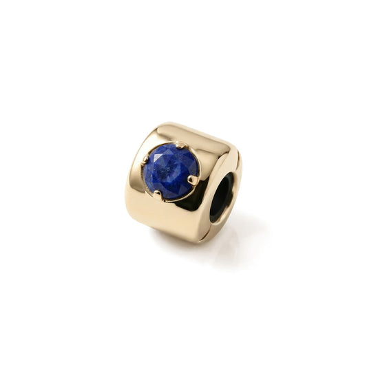 Charms z lapisem lazuli Pozłacany – Mądrość, prawda i wewnętrzna harmonia - srebro pr. 925