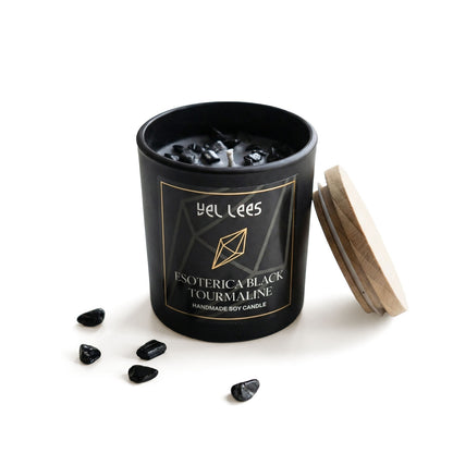 Świeca sojowa z czarnym turmalinem – Esoterica Black