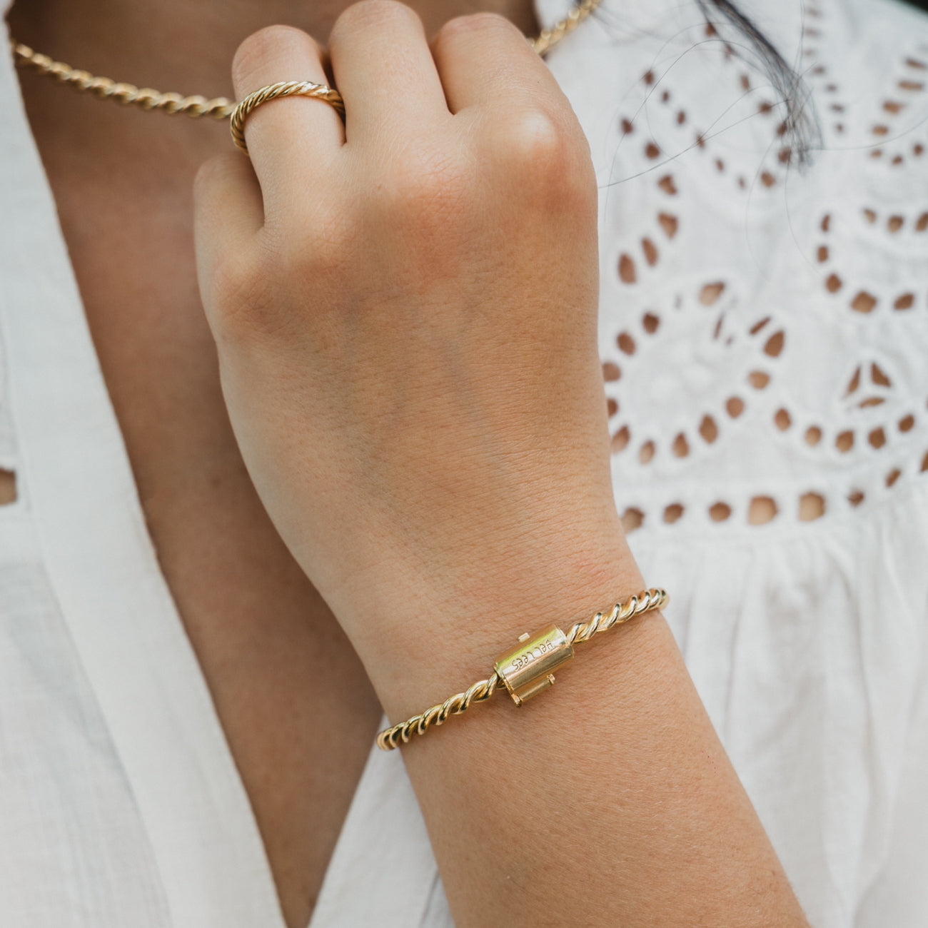 Brățară de tensiune de cupru în aur - Kubit Missing (177 MHz)