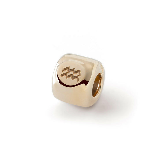 Charms ze znakiem zodiaku Wodnik (♒︎) Pozłacany - Złoto pr. 585