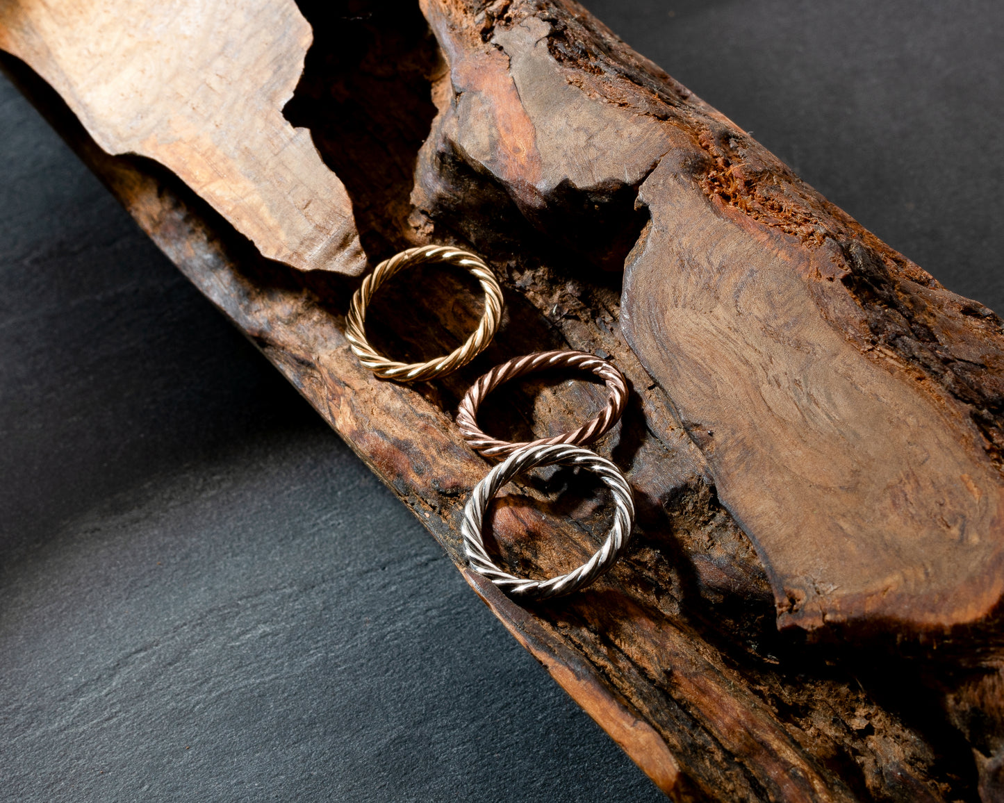 Inel tensor de argint placat cu aur - Amuleta protectoare